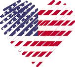 Logo of toppsexdejting.se - USA, Heart Shaped Image of USA flag.